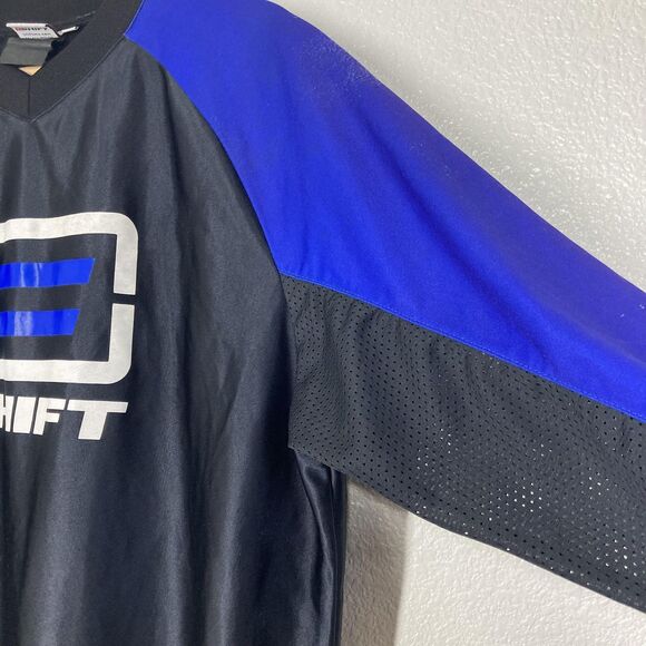 Shift Racing Motocross Jersey Mens Large Black Blue Recon Vented Long Sleeve - Picture 3 of 16